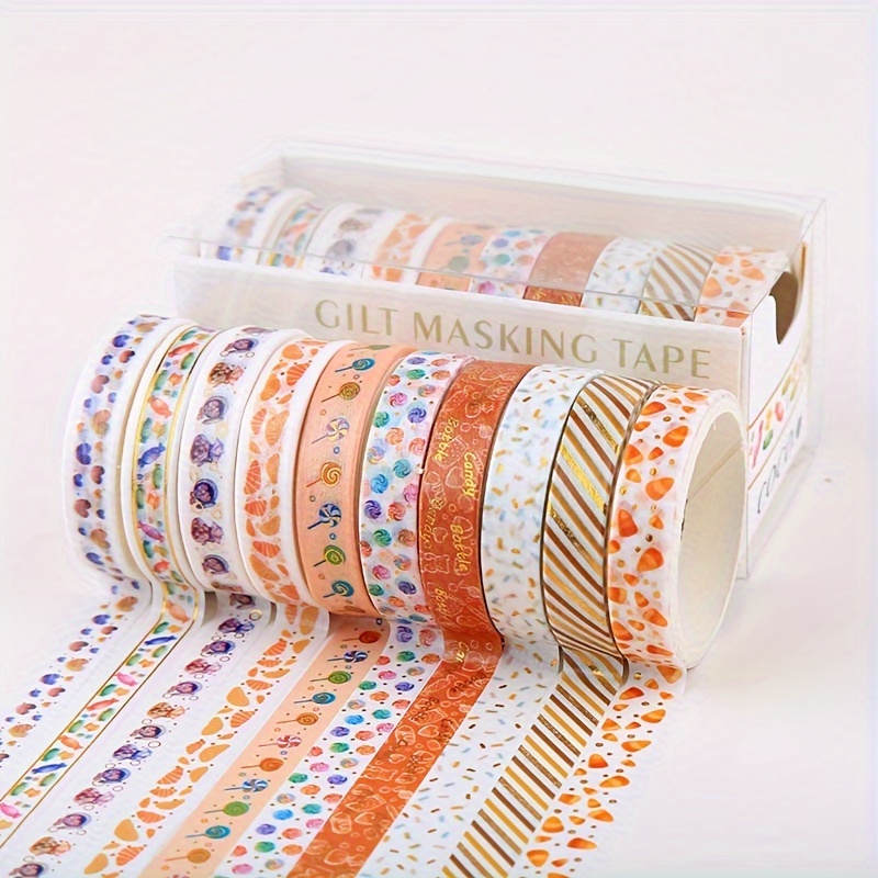 Agutape 30 rolls washi masking tape set,decorative craft tape collection  for diy and gift wrapping with colorful designs and patterns