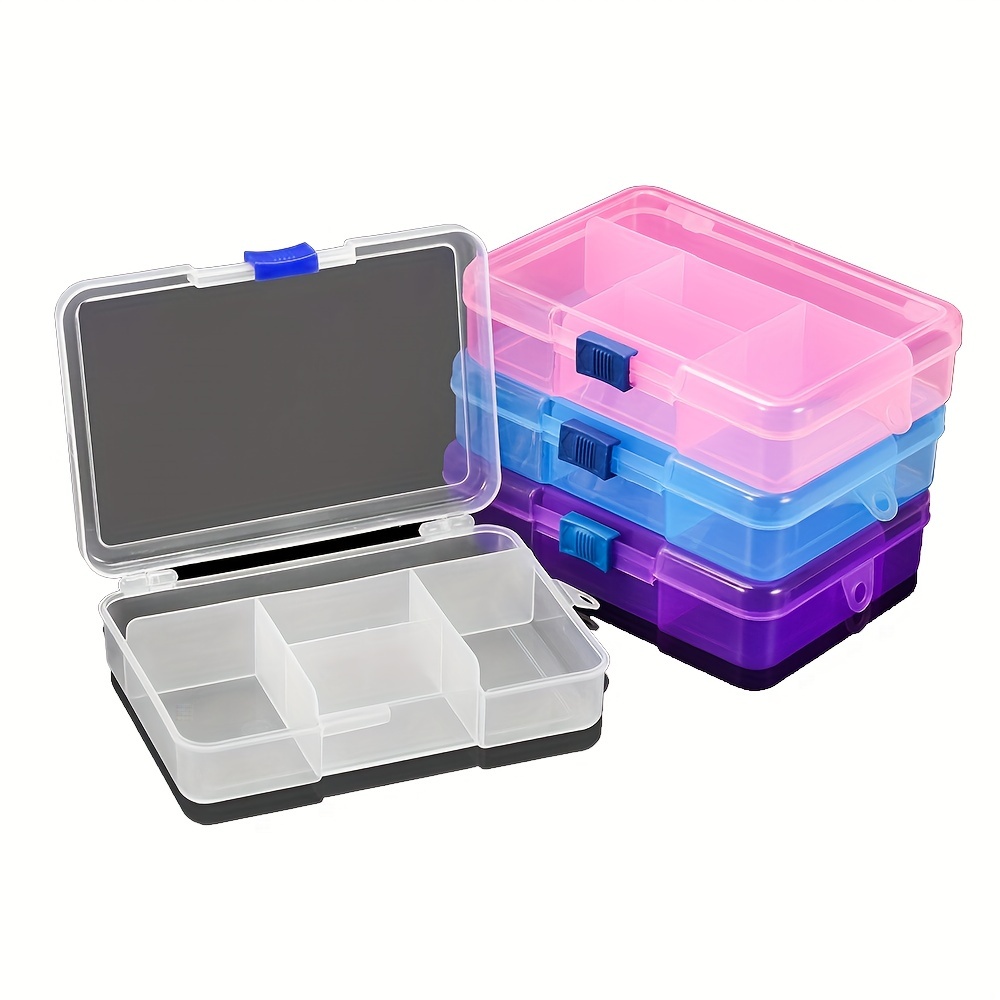 Adjustable Transparent Storage Box For Jewelry Rings Beads - Temu