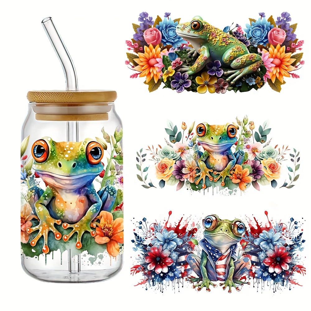Pack of Frogs GLASS STRAWS Frog Glass Straw Pack Reusable Straws