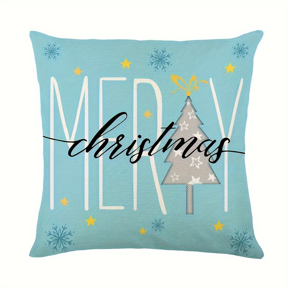 Throw Pillow Case Christmas Holiday Decoration Letter Cushion Cover Living  Room Sofa Bedroom Pillowcase Pillow Insert Not Included - Temu