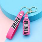 1pc creative beverage bottle silicone three dimensional keychain couple car bag key ornament small gift ornament for men