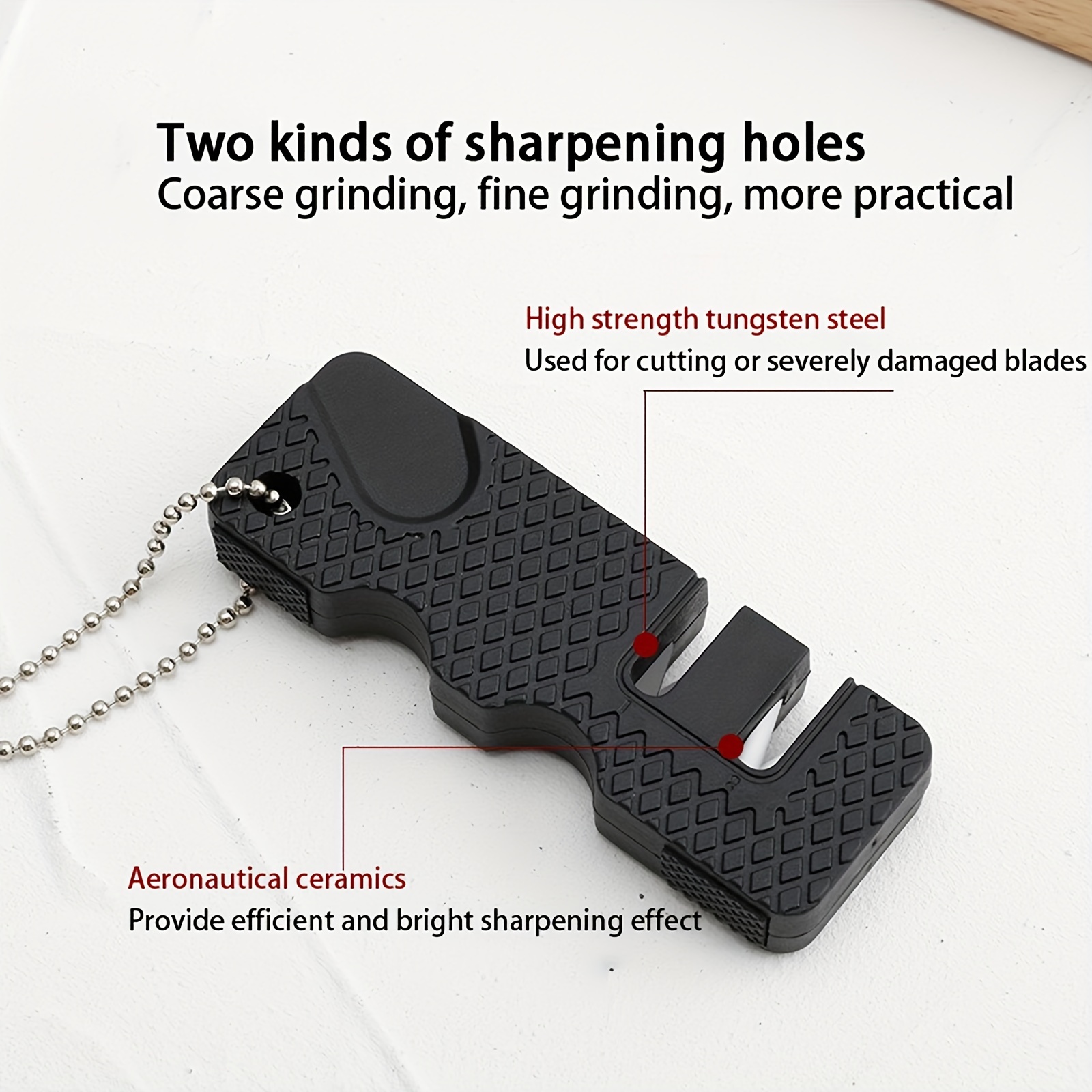 Outdoor Pocket Knife Sharpener Mini Portable Ceramic Tungsten Sharpening  Tool