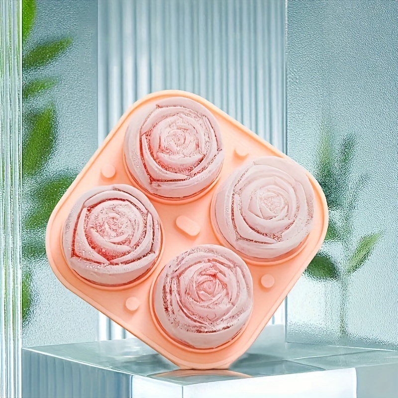 Moule à glaçons cylindrique en silicone (rose)