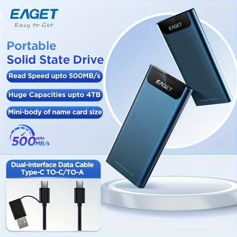 Netac 250GB Portable SSD USB 3.2 Gen 2 (10 Gbps, Type-C) External Solid  State Drive Backup Slim Portable Drive for File Storage/Business Travel