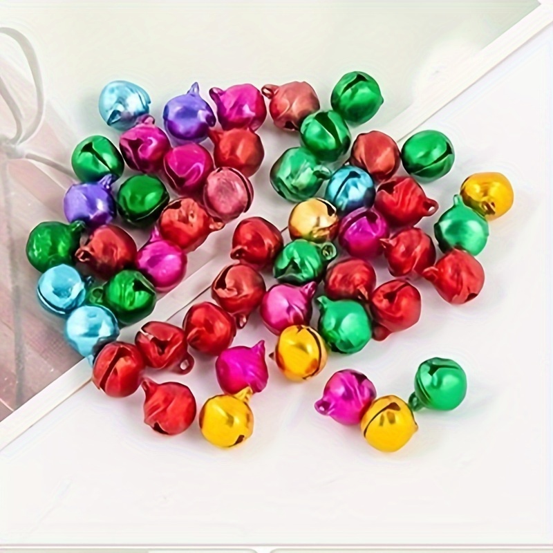 100pcs Crafts Bells 1.5cm/0.59inch Bells Colorful Christmas Metal Bell  Craft For Holiday Decoration DIY Jewelry Jewelry Making