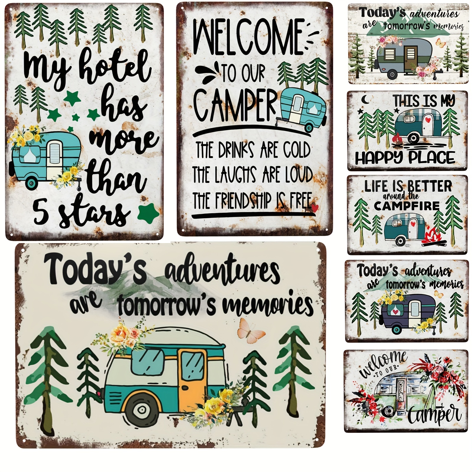 Nostalgic-Art Targhe Vintage Happy Camper – Idea Regalo per Amanti del  Campeggio, in Metallo, Design Retro per Decorazione, 30 x 40 cm