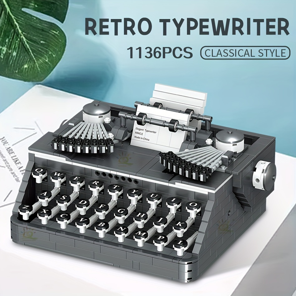 Machine à écrire manuelle classique (bleu) : : Fournitures pour le  bureau