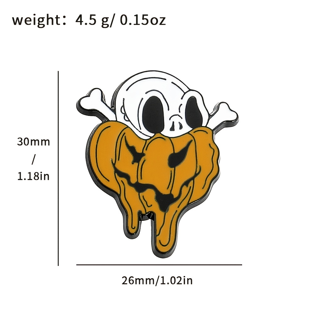 Colorful Fashion Casual Cute Ghost Skull Gothic Brooch,$0.99,Black,Temu