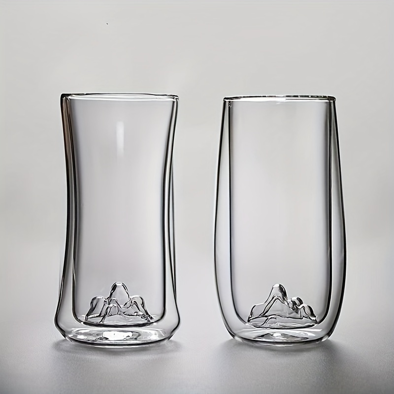 Double Walled Drinking Glasses, Heat Resistant Clear Coffee Cups