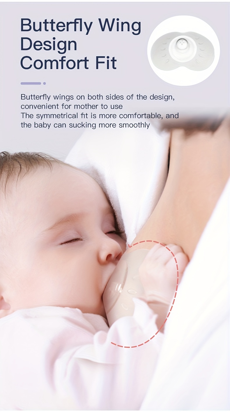 Breastfeeding Nipple Shields, Butterfly Shaped Silicone Nipple Protectors,  Soft Nipple Covers - Temu