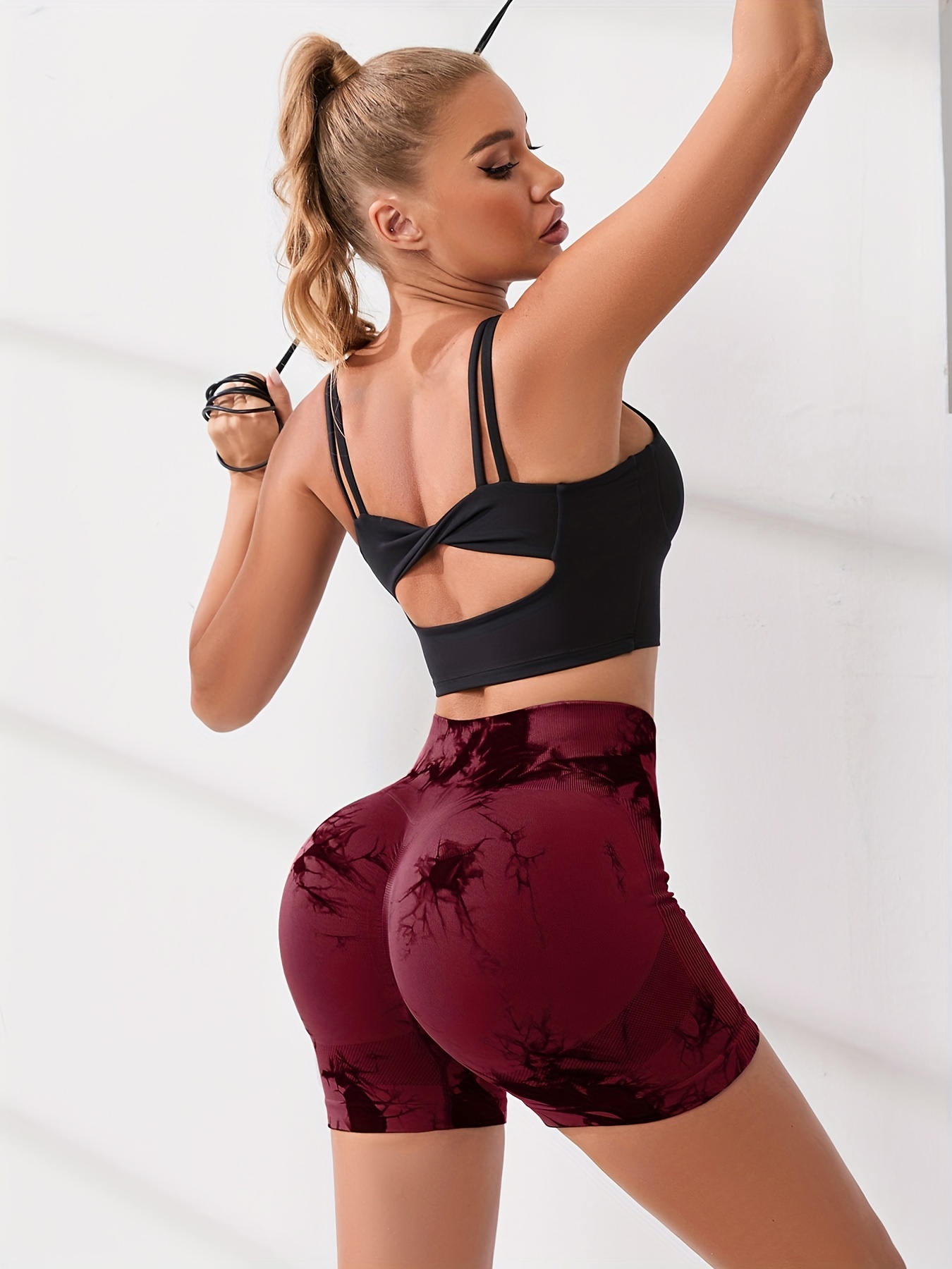 Tie Dye Workout Shorts Women Scrunch Butt Lifting High - Temu Malaysia