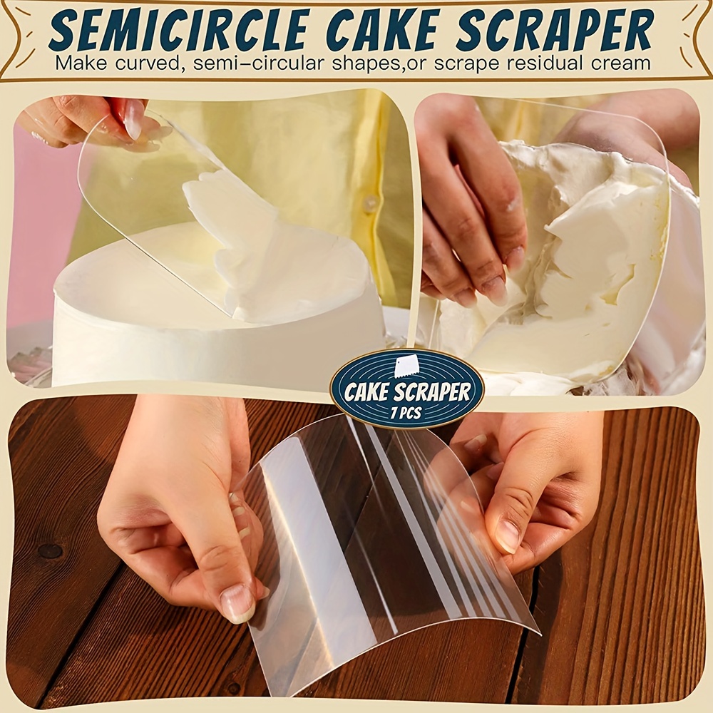 White Hard Plastic Cutter Dough Scraper Trapezoid Shape Cake Bread