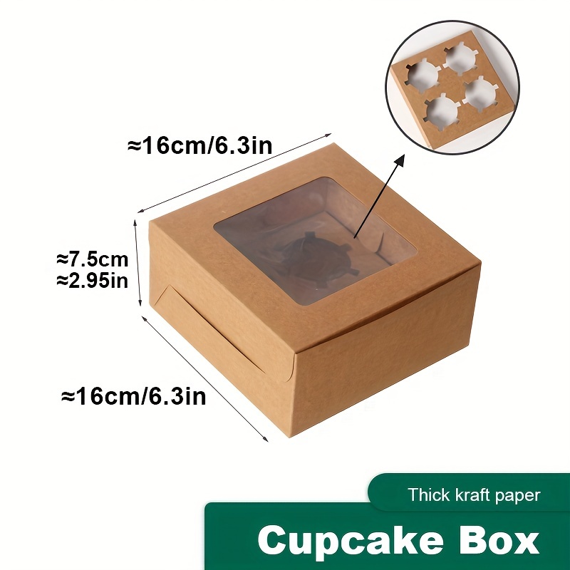 10 PZ. ASTUCCIO BOX CONTENITORE PORTA CUPCAKE 2 POSTI 14764C