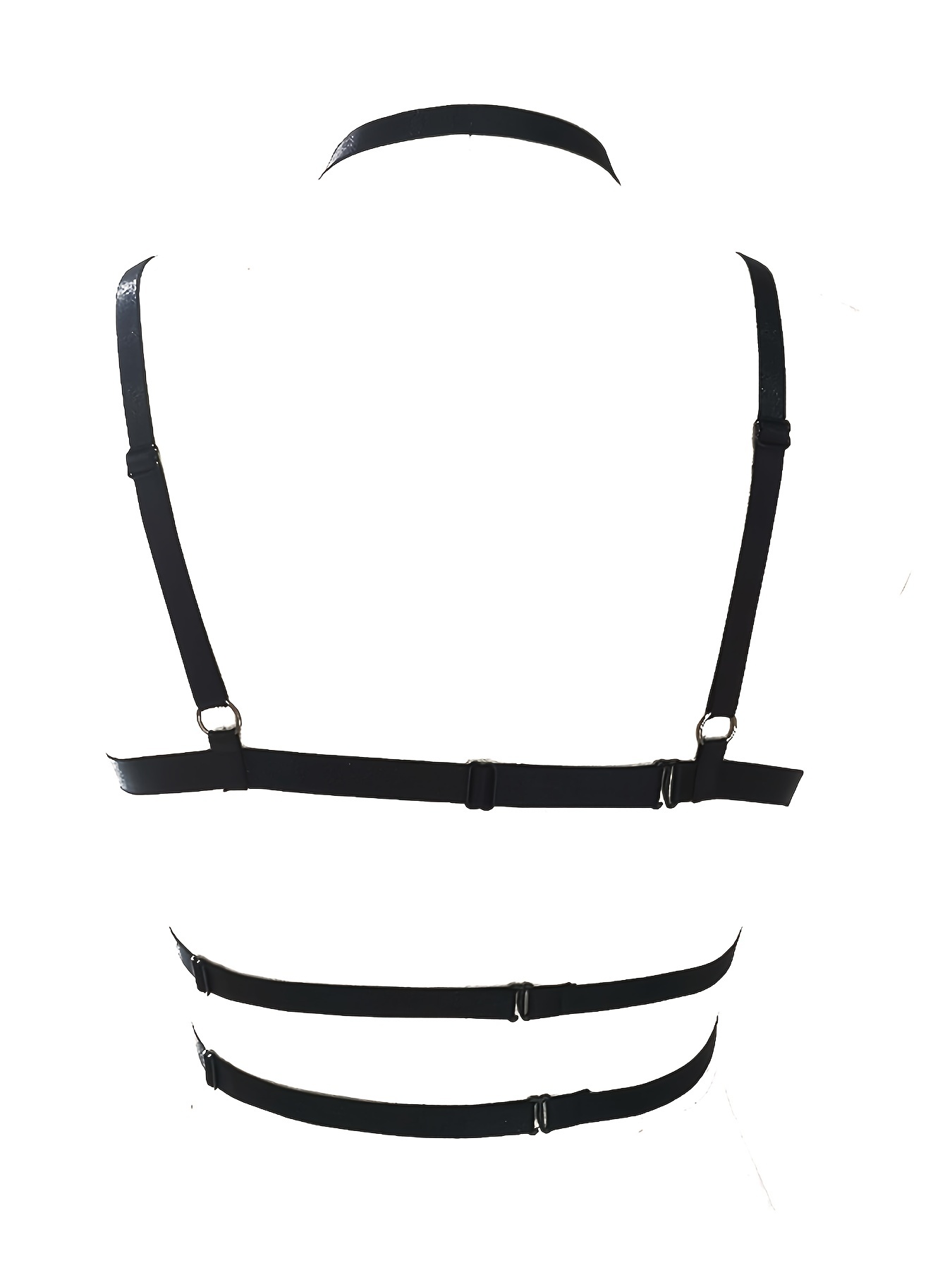 The Shaya Elastic Harness Bra / Open Bra / Cut Out Top / Frame Cage Bra /  Chest Harness Women / Choker Harness Bra / Gothic Harajuku 