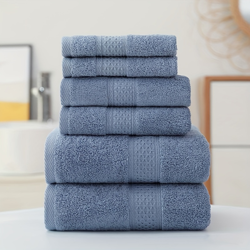 Luxury Cotton Towel Set, Cotton Towels For Bathroom, Quick-dry And High  Absorbent Bathroom Towel Sets, 2 Bath Towels, 2 Hand Towels, 2 Washcloths,  Bathroom Supplies - Temu