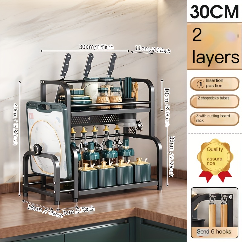 Kitchen Storage Shelf Seasoning Sauce And Vinegar Storage Rack
