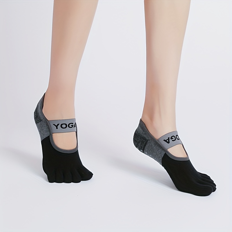 Five toe Split Yoga Socks Comfort Cross Strap Non Slip Dance - Temu Canada