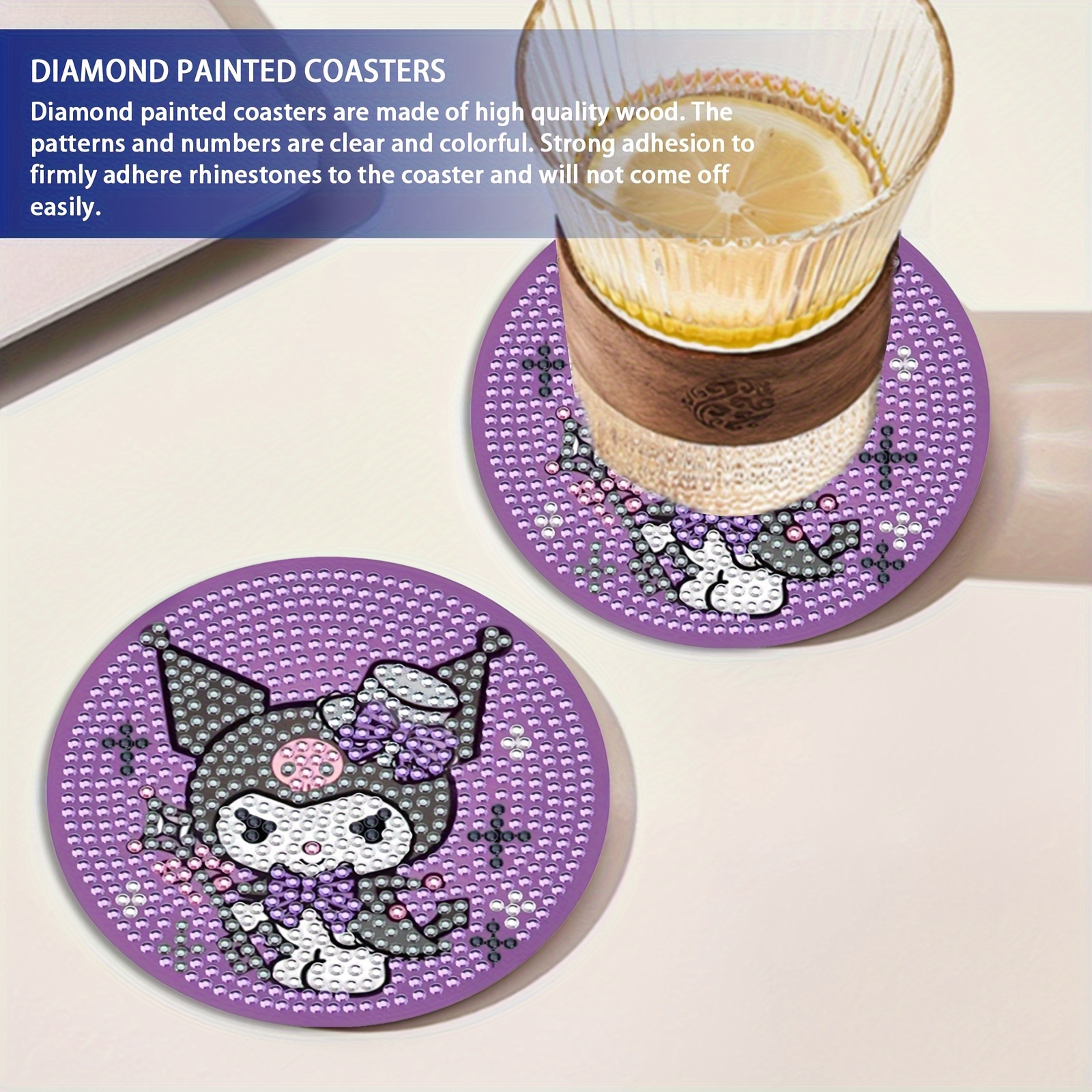 Kitty Diamond Painting Coasters 