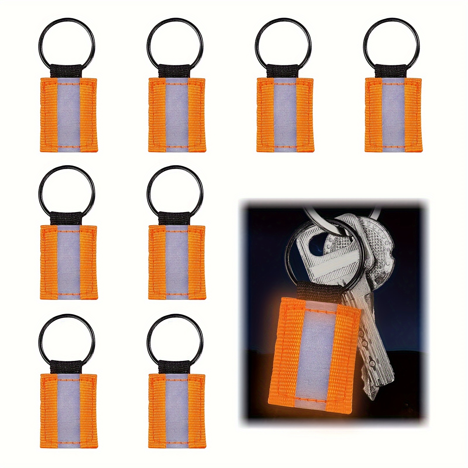 9 Stück/Packung Reflektor-Anhänger, Fußball-Schlüsselanhänger,  Sicherheits-Reflektor-Anhänger, Reflektor-Anhänger Für Schultasche,  Rucksack