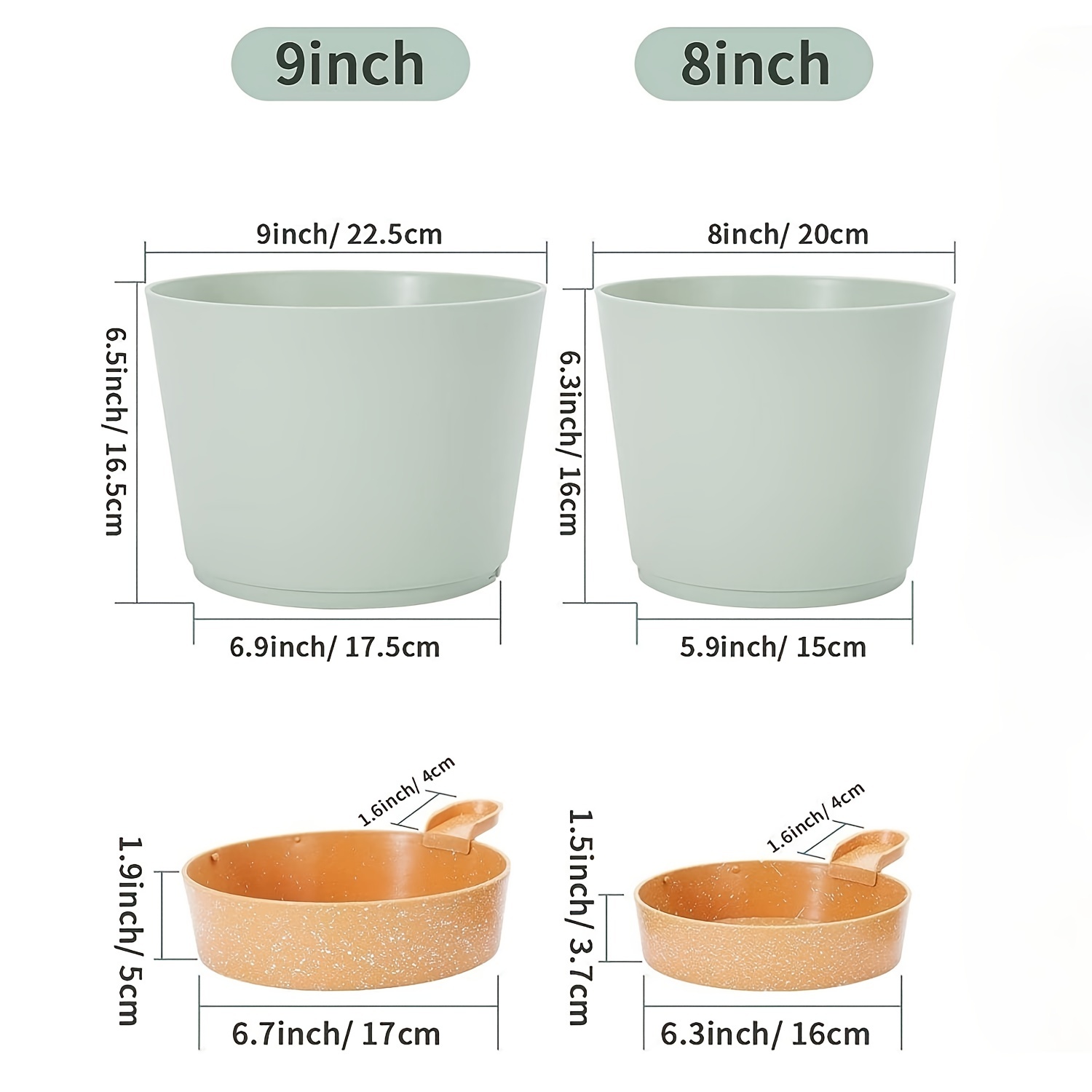 Pot plastique rond vert anis - Cache-pots - Artiplantes