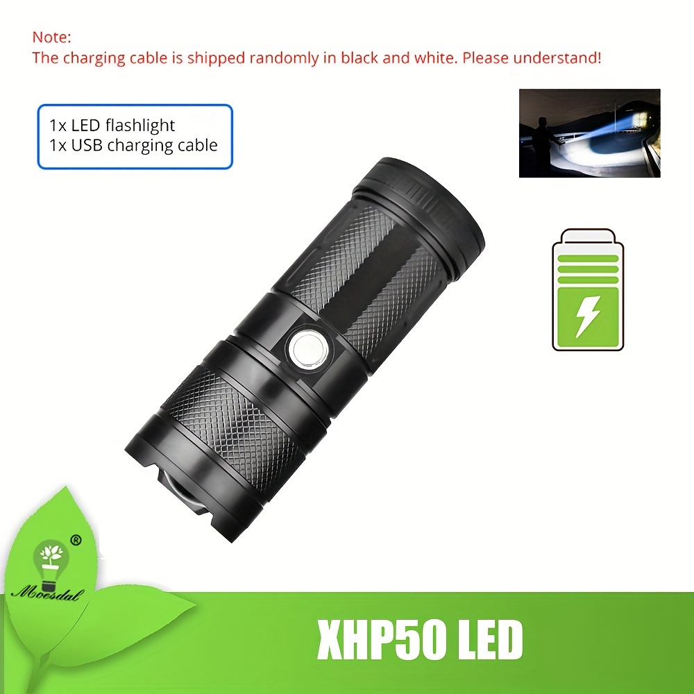 High Power LED Flashlights Camping Torch With 4 Lamp Beads And COB Side  Light Rechargeable Portable Hand Lantern 4 Lighting Mode - AliExpress