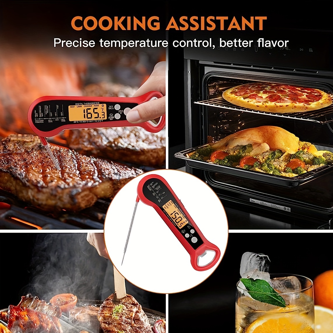 Meat Thermometer for Grilling, Food Thermometer for Cooking, Milk, Meat  Thermometers for Grilling Cooking, Kitchen Instant Read Thermometer, Pocket
