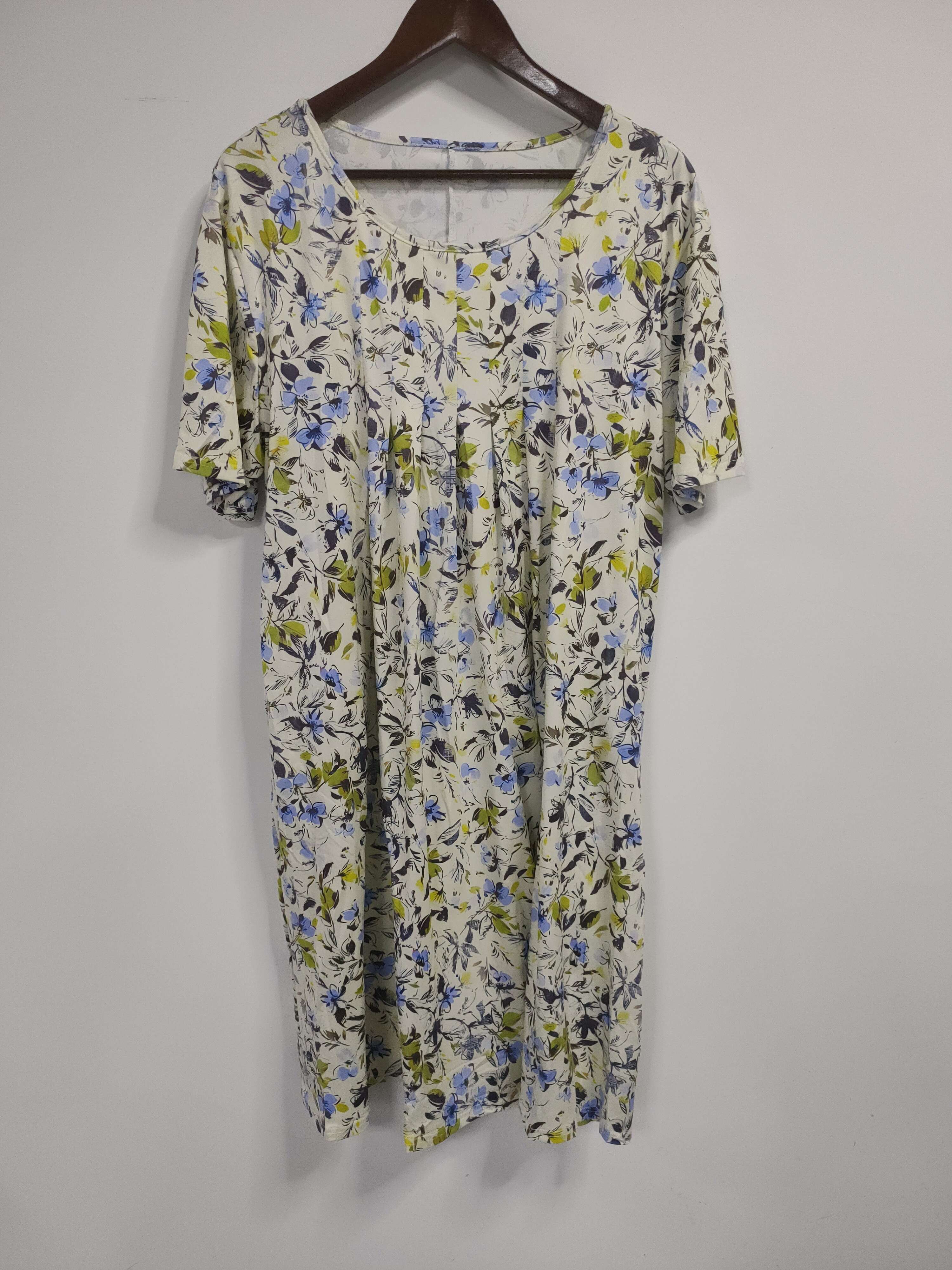 Plus Size Casual Dress Women's Plus Random Floral Print - Temu