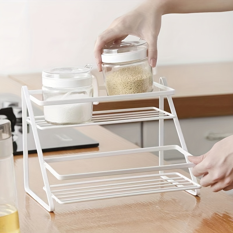 Bathroom Organizer Shelf With Toiletries Basket, 2-Tier Kitchen