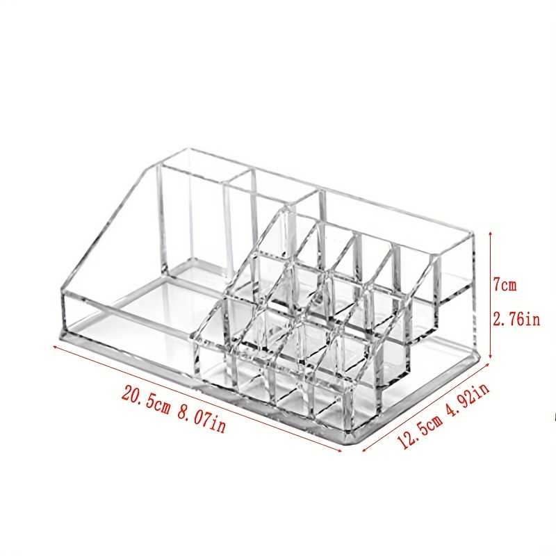 1pc Desktop Transparent Nail Polish Storage Box Cosmetic Organizer