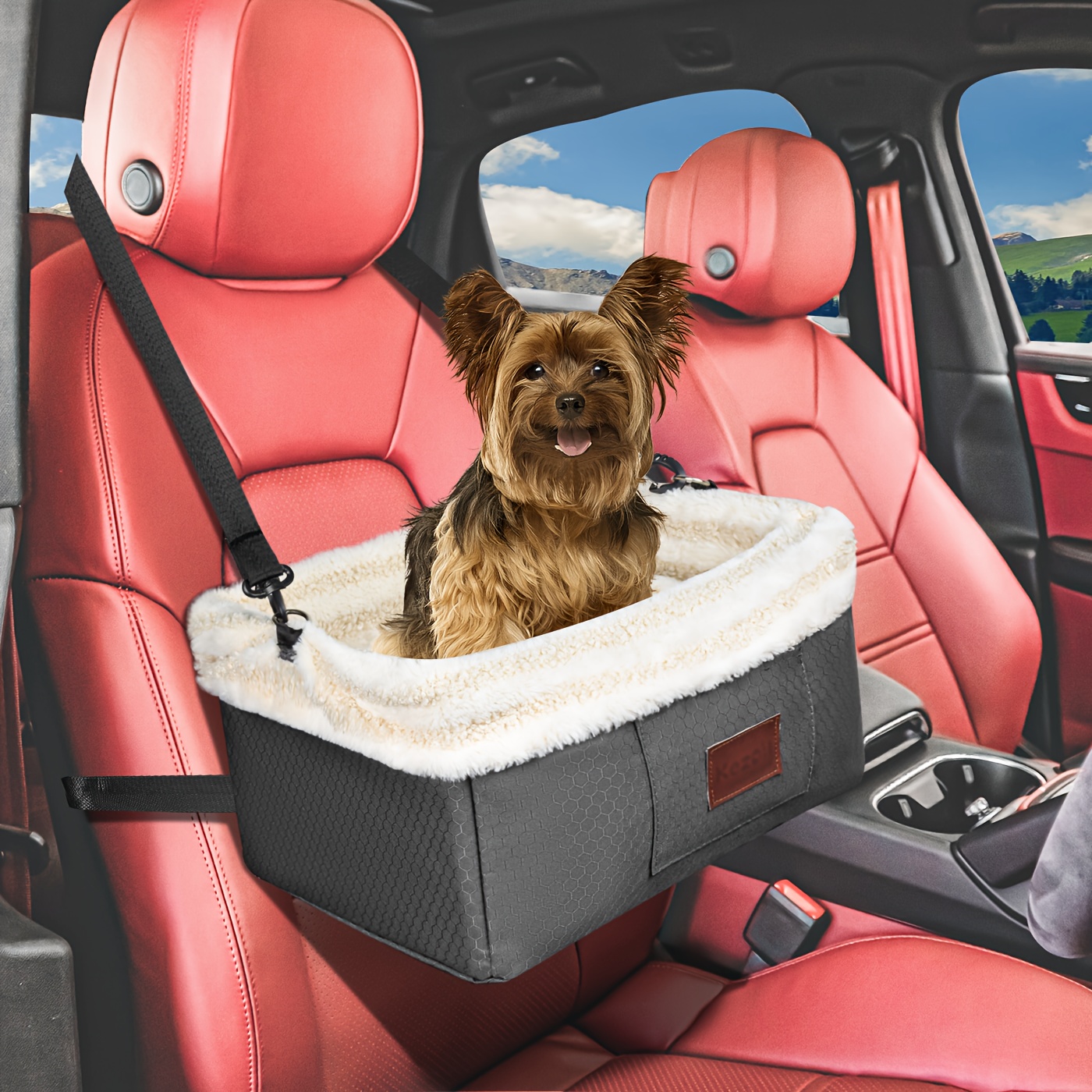 Funda de asiento de coche para perro, alfombrilla impermeable para asiento  trasero de coche con cinturón de seguridad, Transportín para perros  grandes, suministros para mascotas - AliExpress