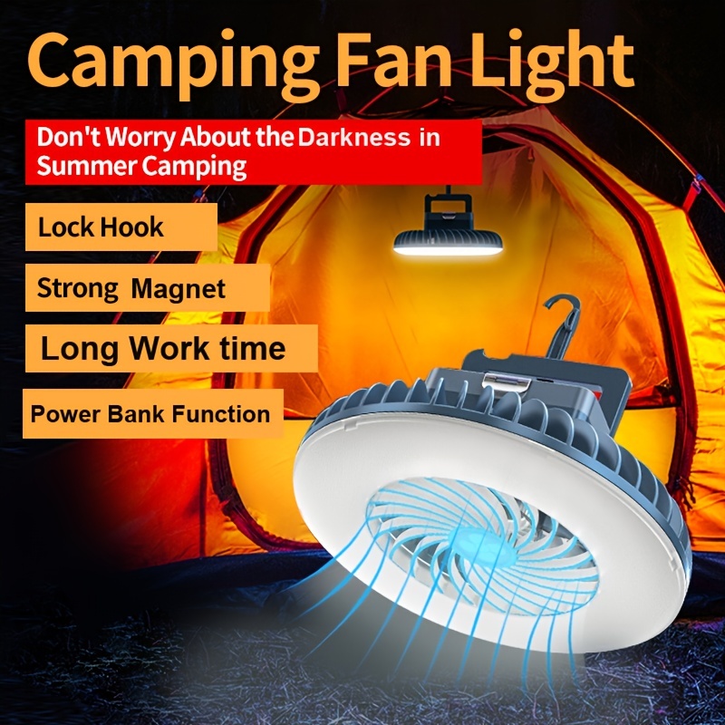 VVU&CCO Portable Camping Fan with Lantern Light-8.3 Algeria