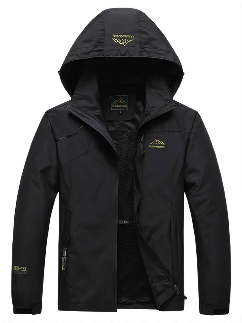 Mens Waterproof Rain Jacket Lightweight Raincoat Windbreaker With Hood ...