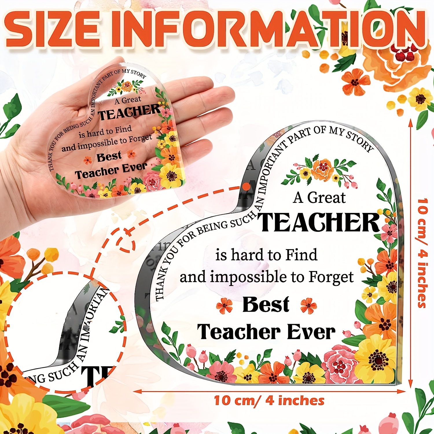 Teacher Gifts For Women Teacher, Double-sided Printed Wooden Decoration,  Thank You Gifts Teacher Appreciation Gift Best Teacher Gift From Student  Teacher Retirement Gifts Teacher Office Desk Decor - Temu