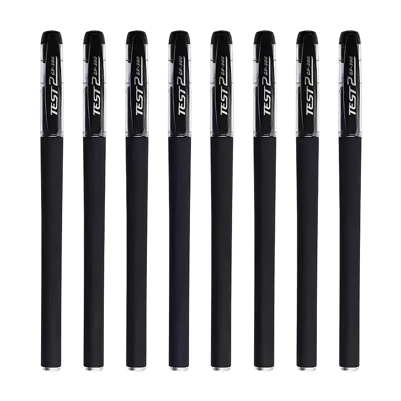 Test 2 GP-380 Black Gel Pen Pack of 6 - Sleek and Smooth for