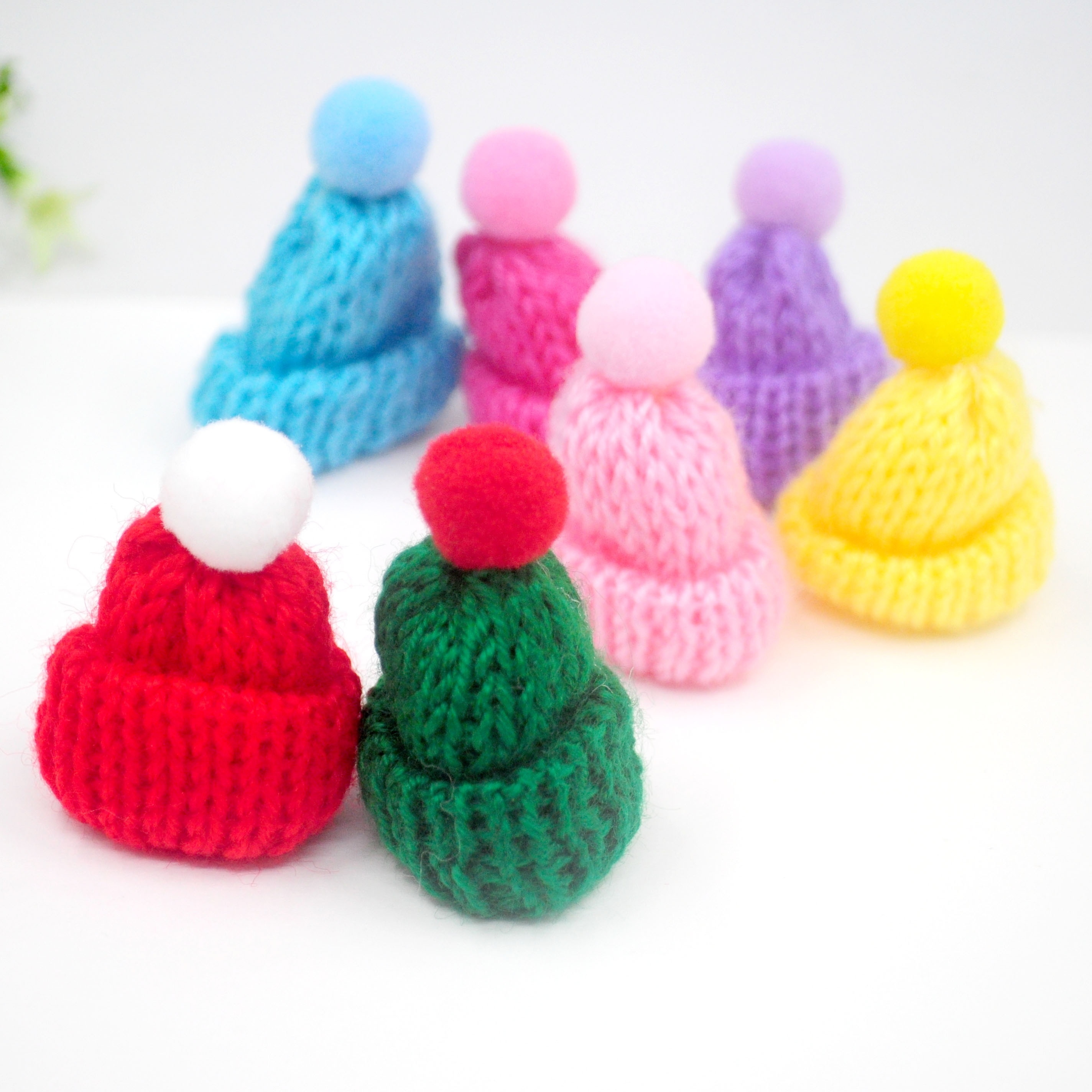 Christmas Mini Knitting Hats Doll Hat Scarf Material For - Temu