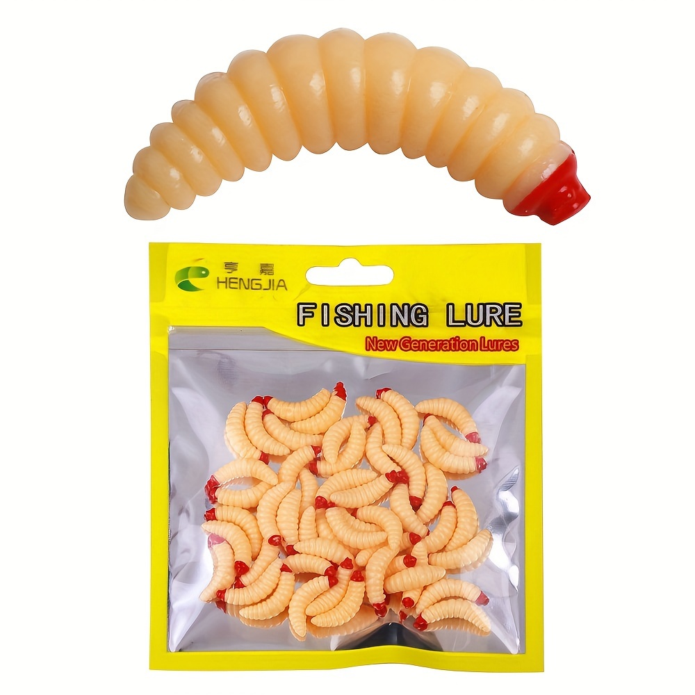 Bag Mini Bread Worm Lure Worm Bait Luminous Maggot Grub Soft - Temu
