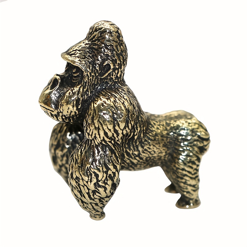 Brass Gorilla Desktop Decoration Monkey Statue Decoration - Temu