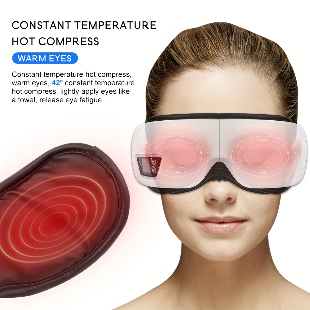 3D Intelligente Augenmassagegerät -  Luftdruck-Vibrations-Augenpflegeinstrument Mit Heißkompressenfunktion BT  Augenmassagebrille Gegen Erschöpfung Und