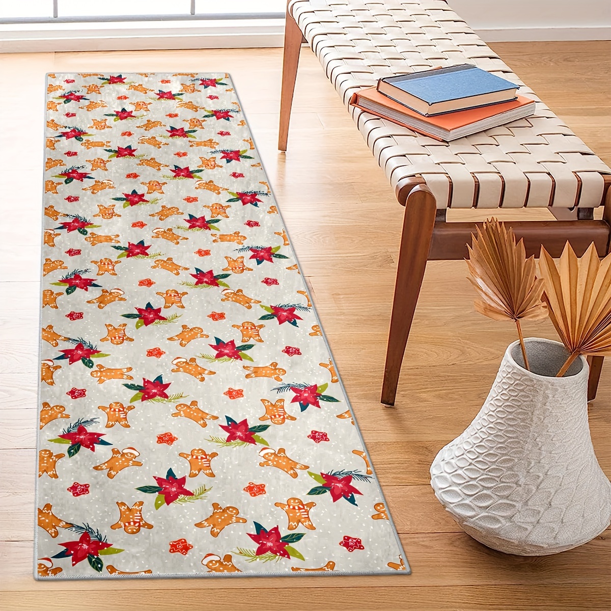 Soft Christmas Runner Rugs For Hallway Kitchen, Non-slip Long