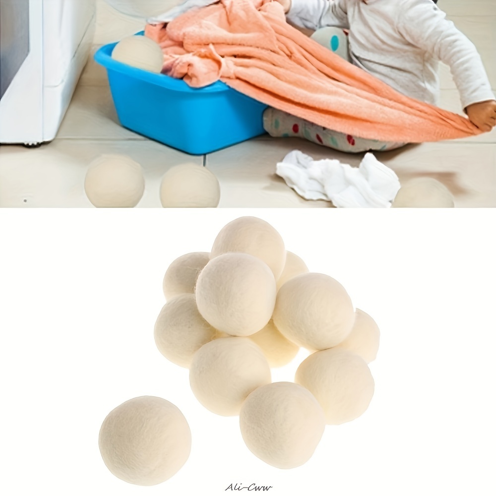 6PC Wool Drying Ball 2 76inch - Softer Fabric For Home Washing