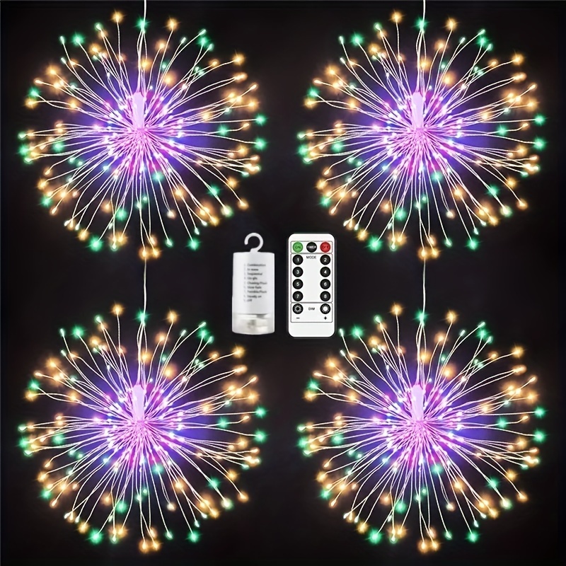 120led Hanging Firework Lights Battery Powered Tent - Temu