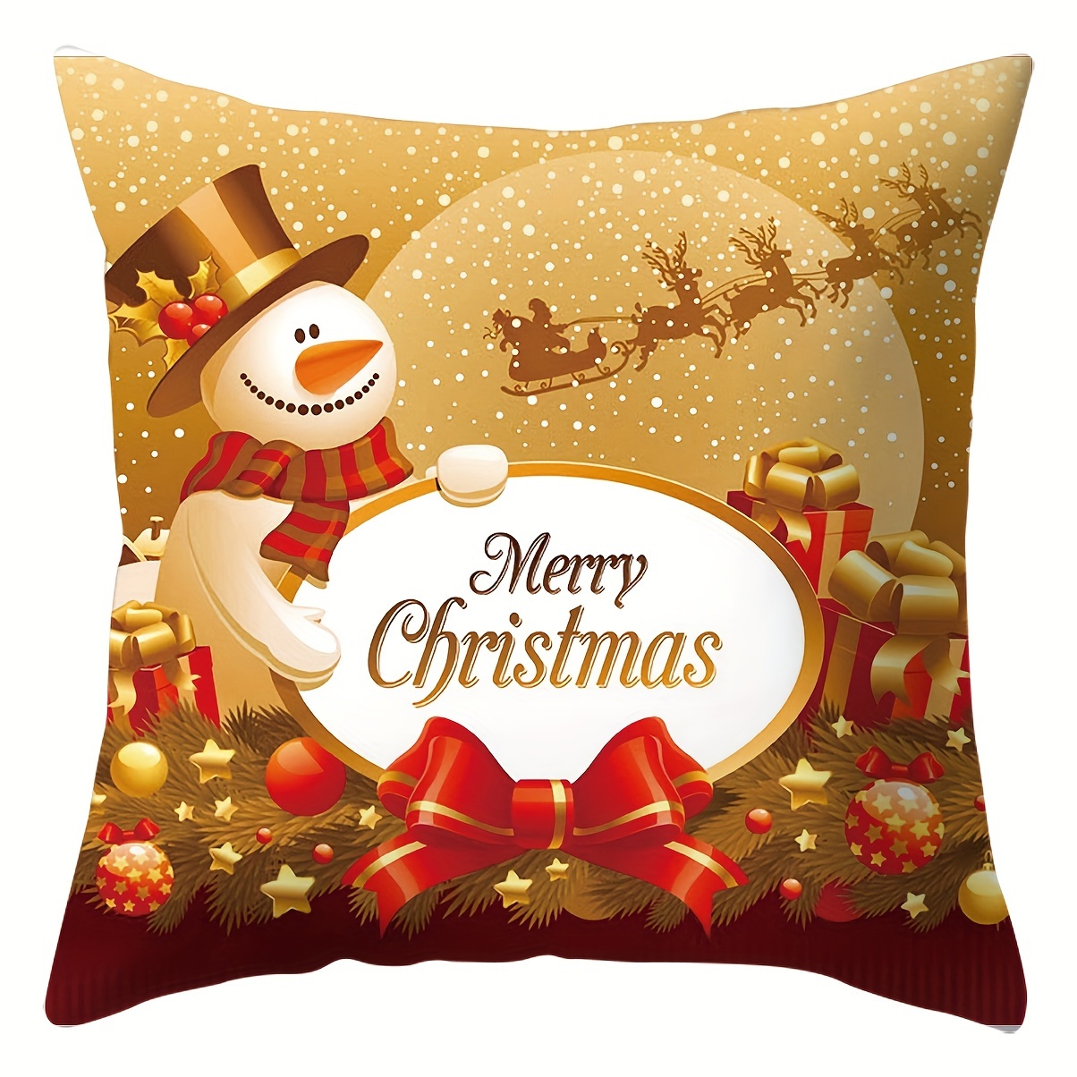 Christmas Pillowcase Set Colorful Holiday Holly Happy Winter - Temu