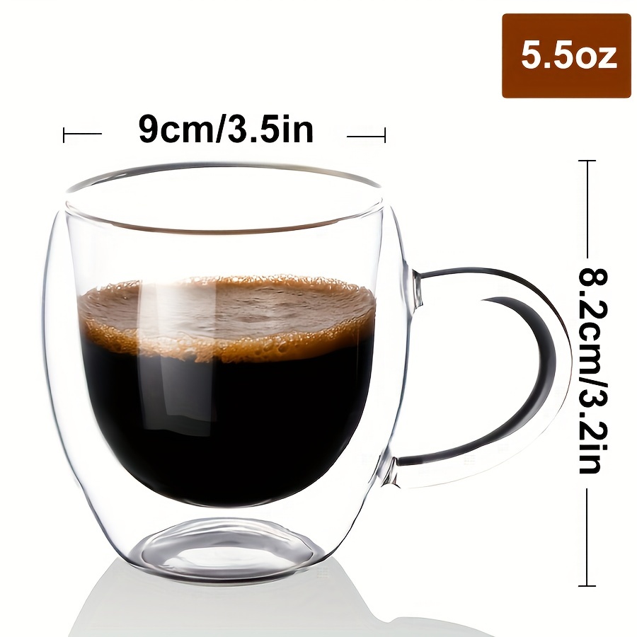 Espresso Cups Double Glass Coffee Cup Shot Glass - Temu