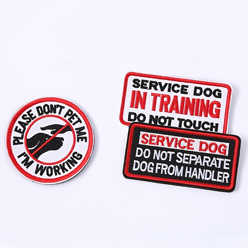 Hook Loop Patch Service Dog, Service Dog Training Patch