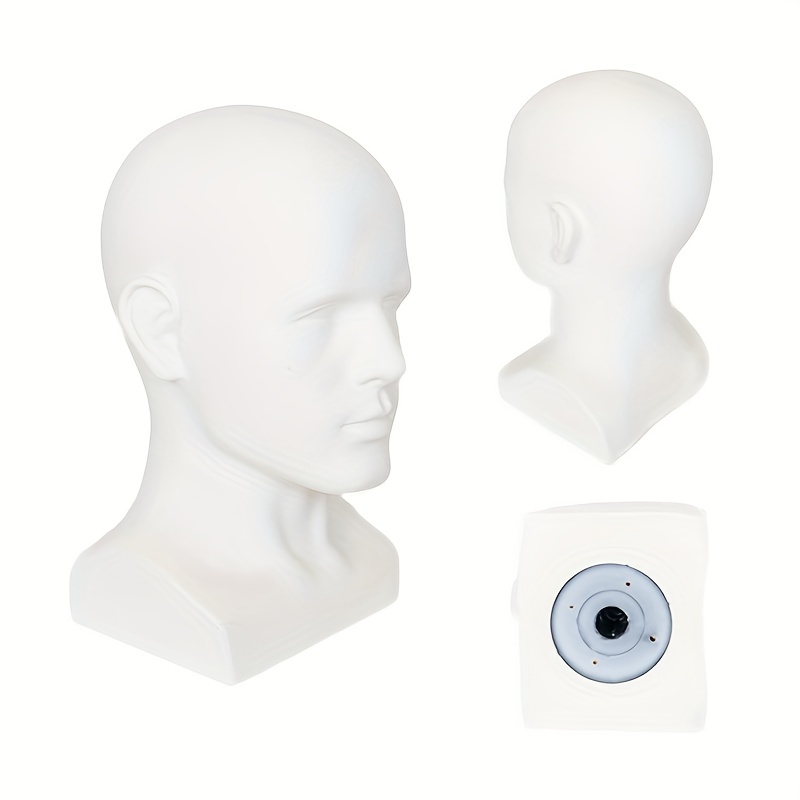 Male Foam Head Form, Mannequin Display For Masks, Hats, Wigs