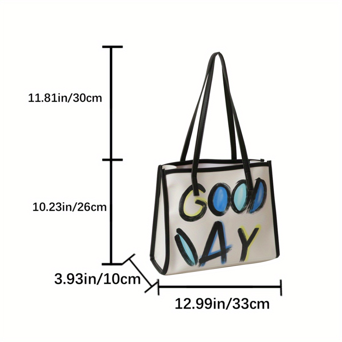 Leather Graffiti Women's Large Capacity Tote Bag Fashion Versatile