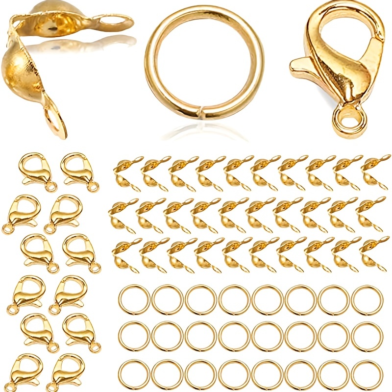 10pcs/lot Gold Spring Ring Clasp With Open Jump Ring jewelry Clasp For  Chain Necklace Bracelet Connectors Jewelry Making
