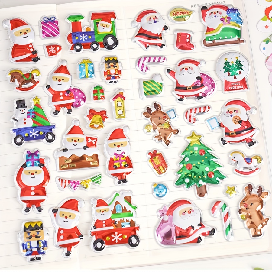 Christmas Foam Sticker Three dimensional Sticker Santa Claus - Temu