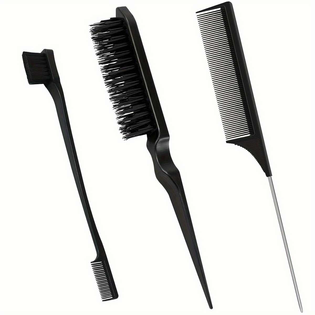 Hair Styling Comb Set Teasing Hair Brush Rat Tail Comb Edge - Temu