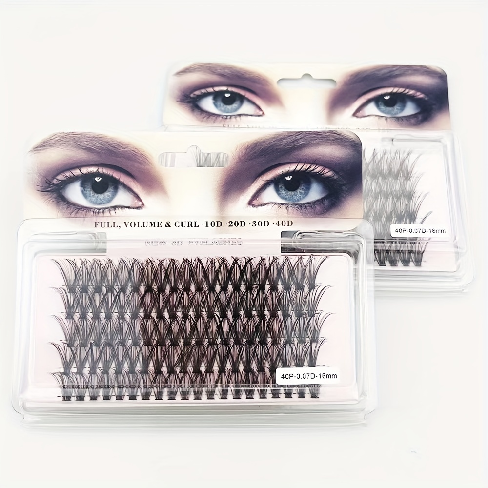 5 Rows False Eyelashes Single Cluster Pointed Base False Eyelashes